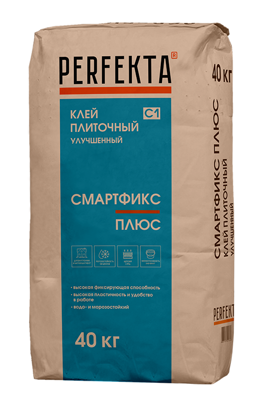 Клей плиточный улучшенный Смартфикс Плюс C1, 40 кг